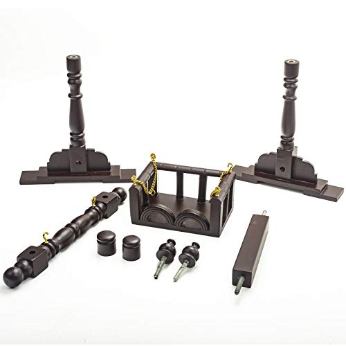 Soulveda Kraftz Handcrafted White Teakwood Jhoola/Jhula for Krishna Janmashtami/Bal Gopal/Ladoo Gopal/Kaanha/Hindola Celebration